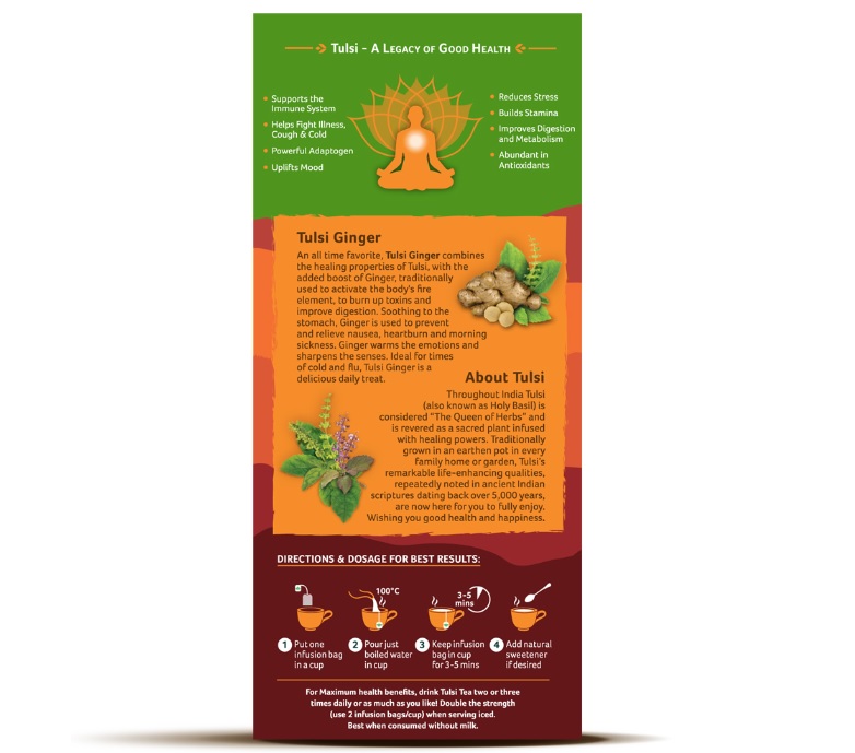 Buy Organic India Tulsi Ginger Tea Bag In Uk Usa At Healthwithherbal